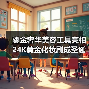 鎏金奢华美容工具亮相 24K黄金化妆刷成