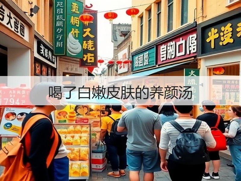 喝了白嫩皮肤的养颜汤