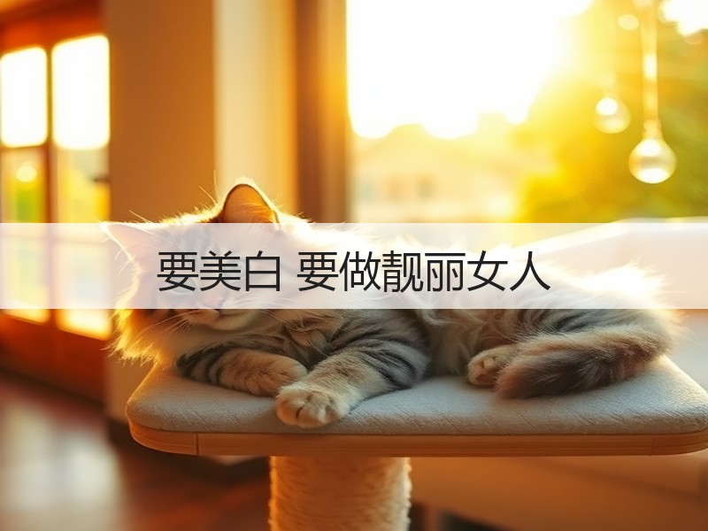 要美白 要做靓丽女人